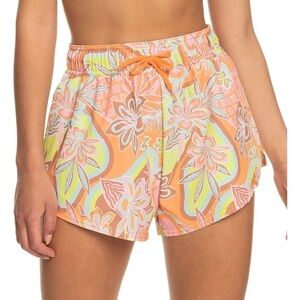 Roxy Vibrant Orange and Pink Athletic Shorts